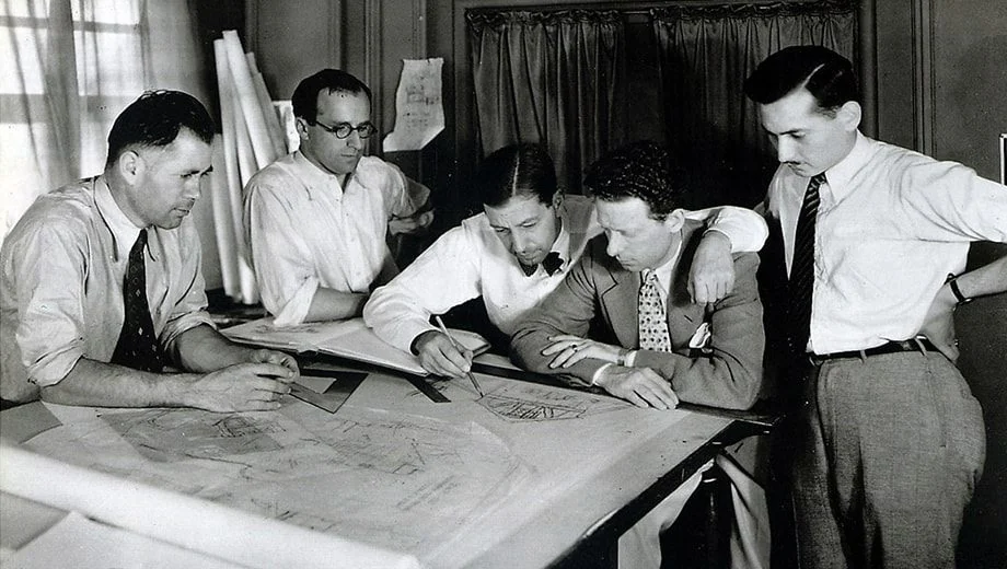 Visual for this record: A guild's own history dates every merger behind its name